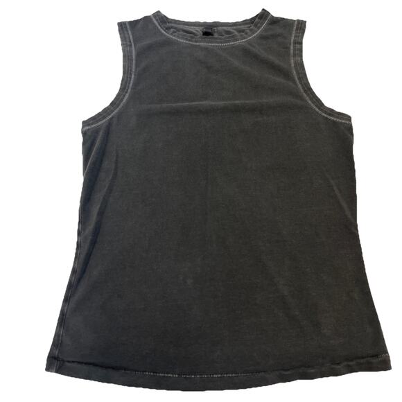 Skims Tank Top Womens Medium Gray High Neck Cotton Blend Muscle Casual - Picture 7 of 7